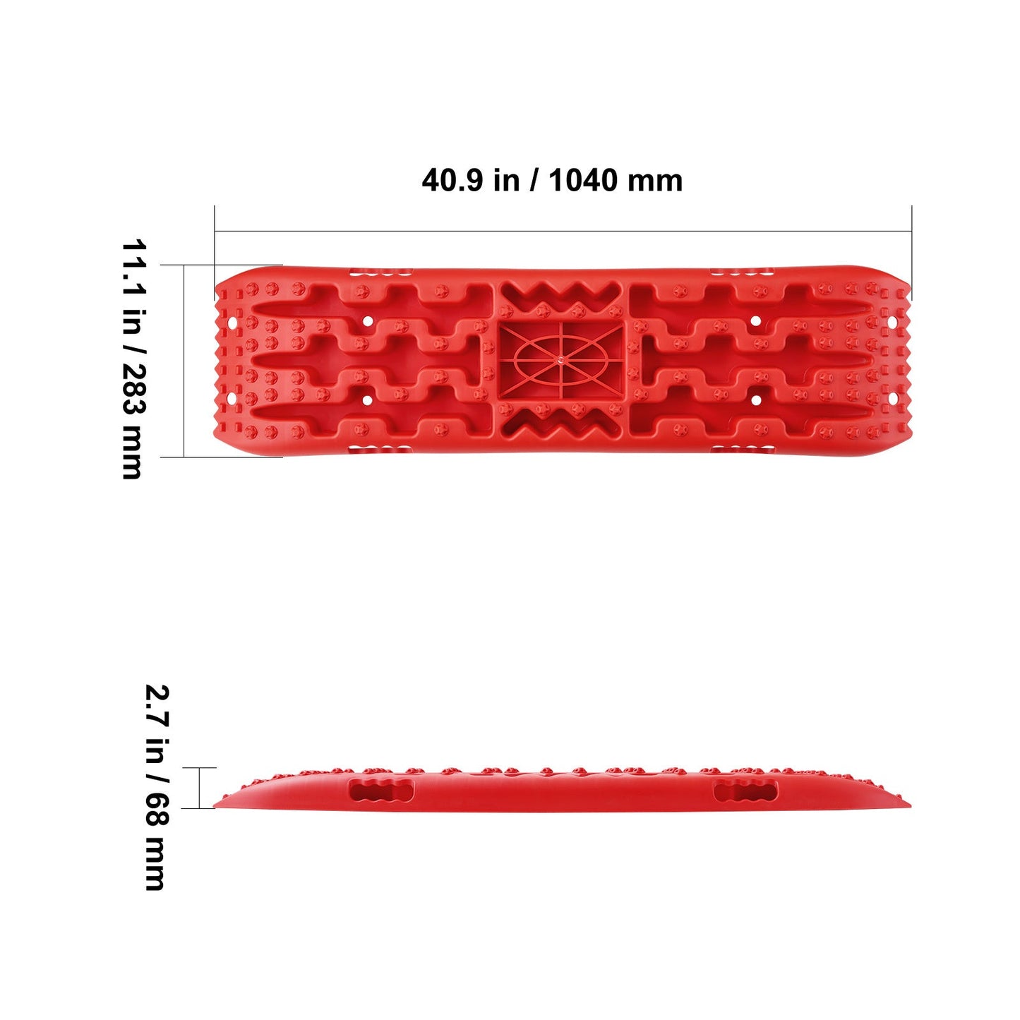 Traction Boards 2-Pack – 10-Ton Off-Road Vehicle Recovery Boards for Mud, Sand & Snow, High-Strength PP with Pull Straps & Storage Bag