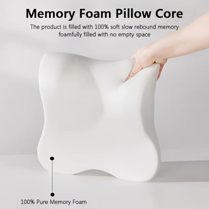 Car Headrest Neck Pillow 100% Memory Foam Ergonomic Support – Breathable Removable Washable Cover Adjustable Buckle for Driver Passenger