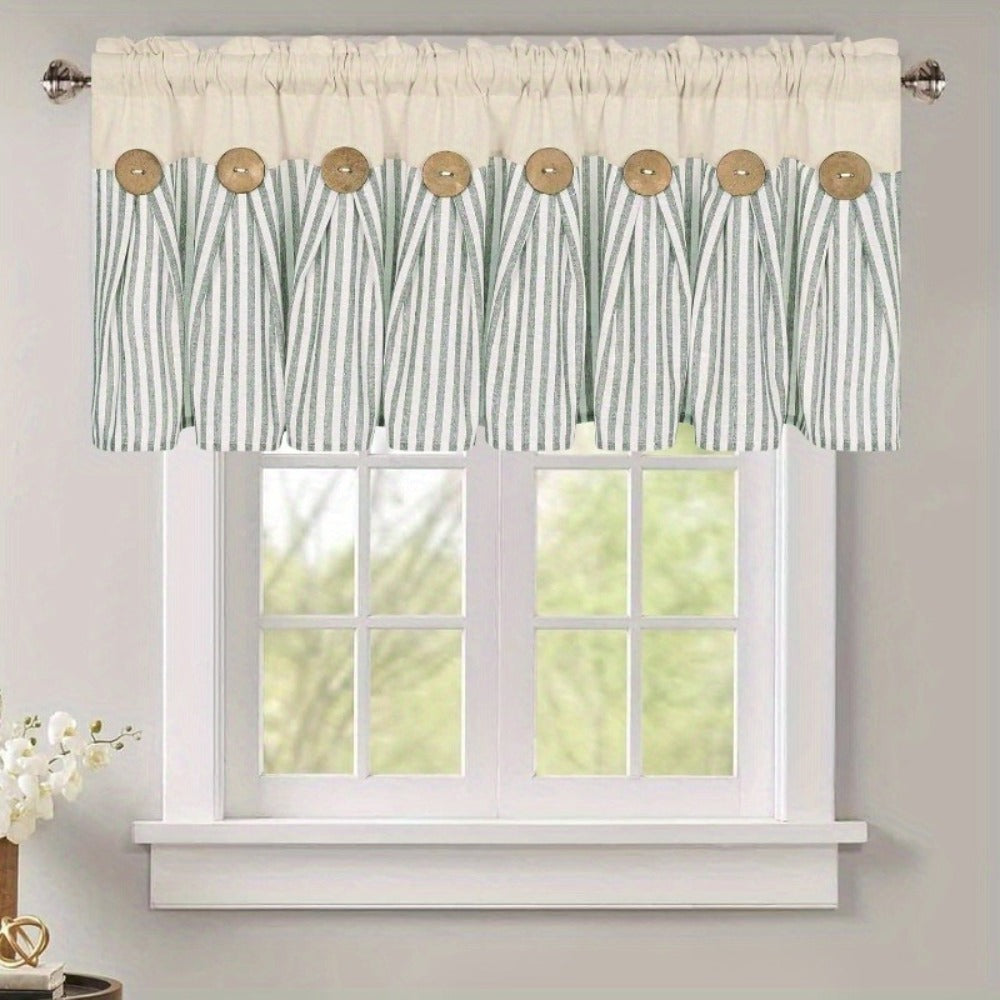 Semi Sheer Curtains Bohemian Linen Cotton Patchwork Grommet Top Window Drapes for Bedroom Living Room Kitchen Bathroom Cafe
