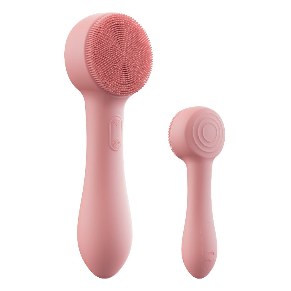 Silicone Facial Cleansing Brush Electric Face Scrubber 12000 Vibrations IPX7 USB Rechargeable Heat Massage for Home or Salon Spa Use