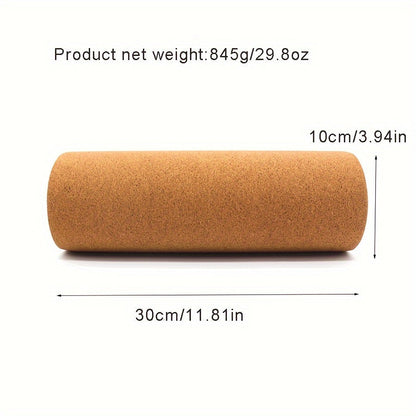 Cork Yoga Roller High-Density Foam Roller for Muscle Massage – 11.81 Inch Textured Surface for Neck & Back Pain Relief