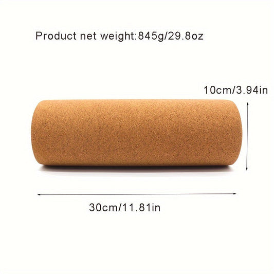 Cork Yoga Roller High-Density Foam Roller for Muscle Massage – 11.81 Inch Textured Surface for Neck & Back Pain Relief
