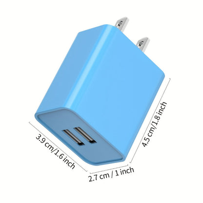 USB Wall Charger Cube Multi-Pack 2/3/4-Pack Dual Port 5V 2.1A with Short Circuit Protection