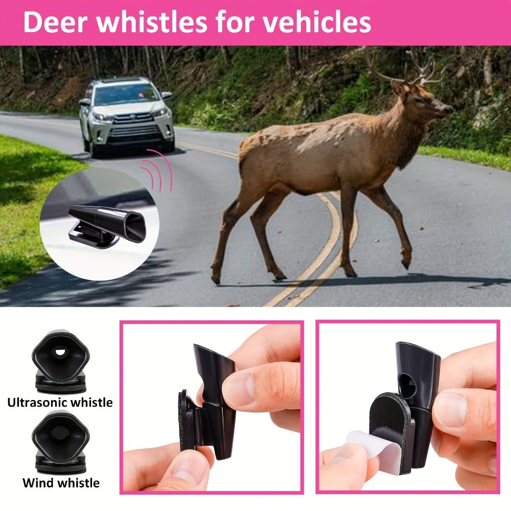 Car Roadside Emergency Kit Pink – Jumper Cables, Deer Whistles & Auto Safety Tool Set for Women, Winter Car Safety Roadside Assistance Kit