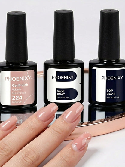 Gel Nail Polish 40-Piece Kit with 36 Colors, Base Coat, Glossy and Matte Top Coats, Glitter Shades and UV Cure