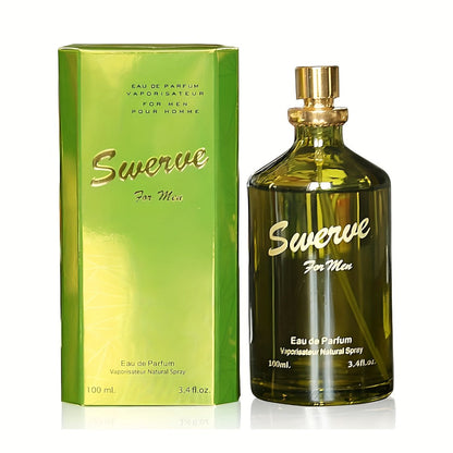 Men's Perfume Swerve Eau de Parfum 3.4 oz with Woody Sensual Aromatic Fragrance Profile Spray
