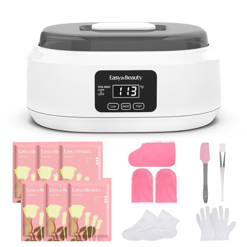 Paraffin Wax Warmer Kit 3000ml Touchscreen for Hands & Feet – Includes 6 Packs Refill Wax, Hot Wax Spa Bath for Arthritis Pain Relief & Deep