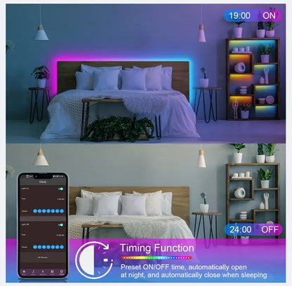 RGB LED Strip Lights Music Sync Color Changing for an Everyday Personal Care Routine, with the Listed Configuration