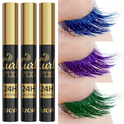 Colorful Mascara Set 3-Piece Bright Shades with Eyebrow Pencil Eyeshadow Pencil & Waterproof Eyeliner