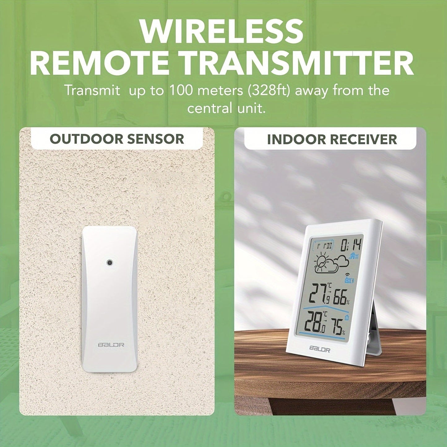 Home Weather Station | Wireless Indoor Outdoor Forecast Alarm Clock