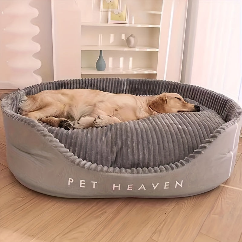 Ribbed Bolster Pet Bed System with M-XXL Beds and Separately Labeled Replacement Mat or Cushion