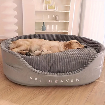 Ribbed Bolster Pet Bed System with M-XXL Beds and Separately Labeled Replacement Mat or Cushion
