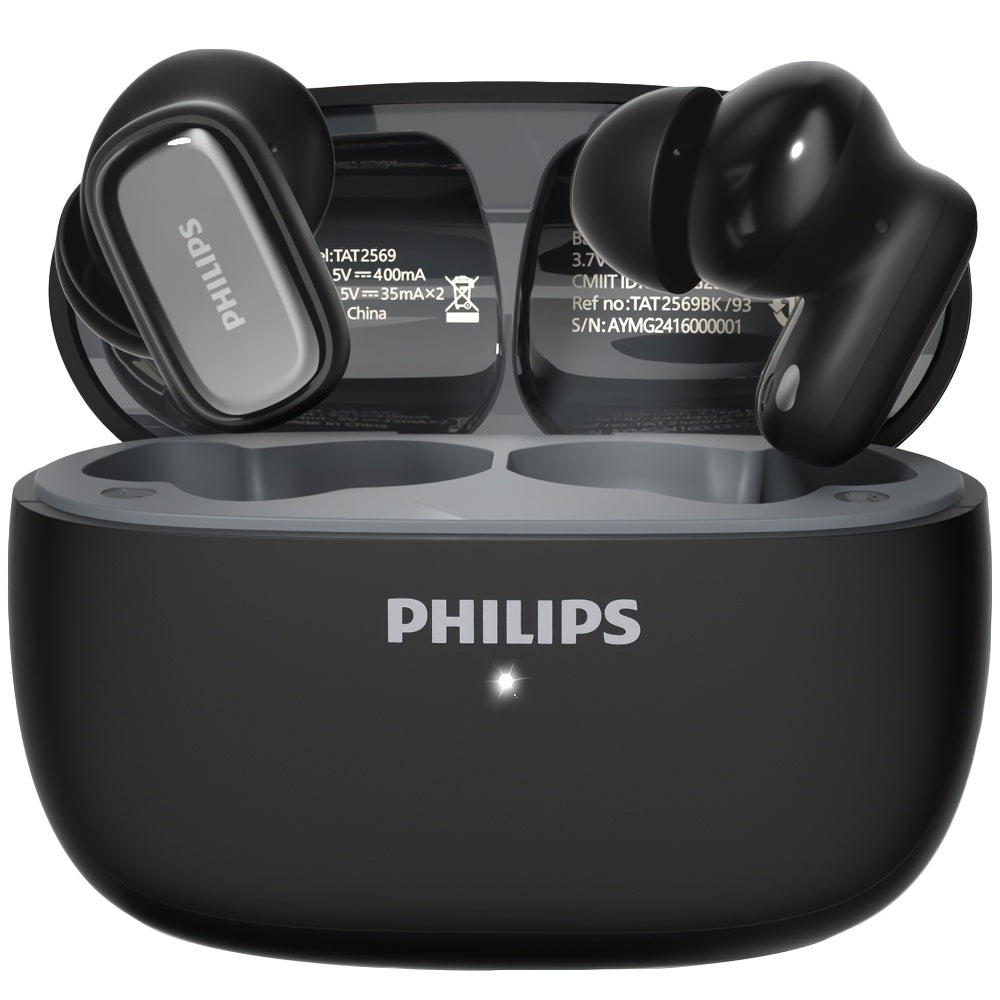 Wireless Earbuds Philips TAT2569 with Active Noise Reduction, Dual Microphones and Type-C Charging Case