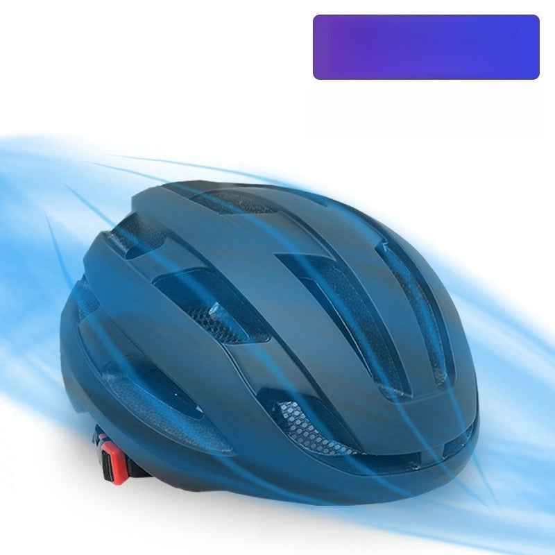 Bike Helmet Breathable with Night Warning Light – Unisex Road & Mountain Cycling Protective Cap | Adjustable Size L (21.26–24”) | Matte