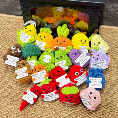 Crochet Doll Set 20pcs Handmade Emotional Support Dolls, Cute Collectible Okra Plush Figures