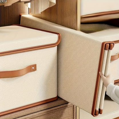 Foldable Storage Bins with Lids 2-Pack, Large Collapsible Clothes Organizer with Flip-Top Closure – Under Bed Storage for Bedroom, Closet