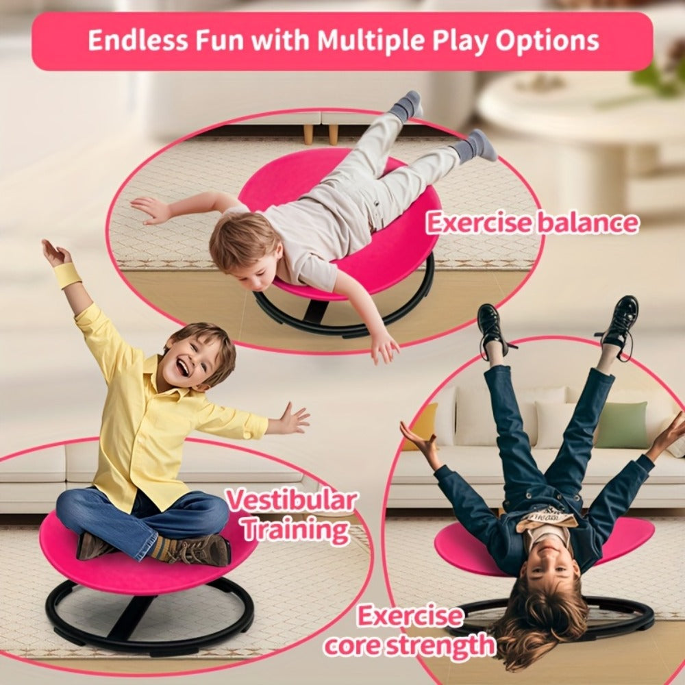 Kids Sit & Spin Sensory Chair, Sturdy Motor Skills Trainer for Sensory Play, Indoor & Outdoor Use