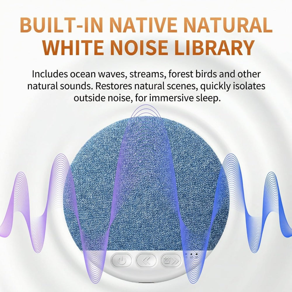 Ultra Slim Under Pillow Sleep Speaker with White Noise, Bluetooth 5.4 Pillow Headphones for Side Sleepers