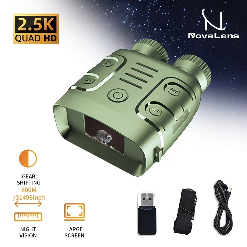 Infrared Night Vision Goggles HD 2.5K with 10X Zoom & CMOS Sensor – Full-Dark Visibility Binocular Scope for Hunting