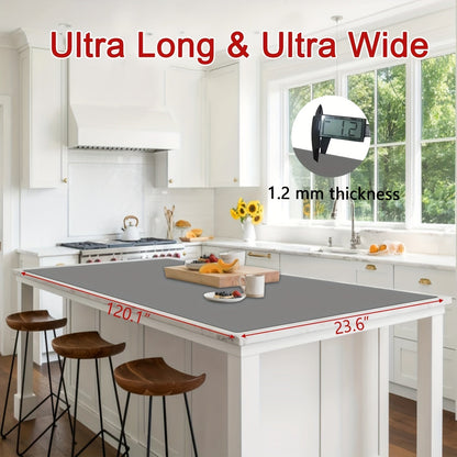 Extra Large Silicone Mat for Kitchen Counter, Heat Resistant Countertop Protector, Nonstick Craft Mat & Placemat