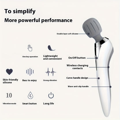 Wireless Stick Massager for Full Body, Portable Rechargeable Personal Massager for Neck, Back, Shoulder