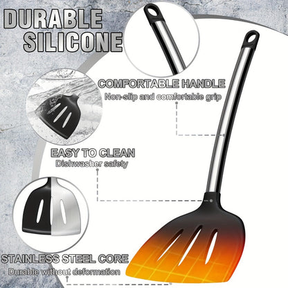 Kitchen Utensils 34-Piece Silicone and Stainless Steel Handle Set with Holder in Four Colors