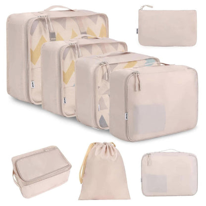 Packing Cubes for Suitcases 8PCS Set Travel Luggage Organizers Compression Bags Clothing Underwear Shoe Bag for Men Women