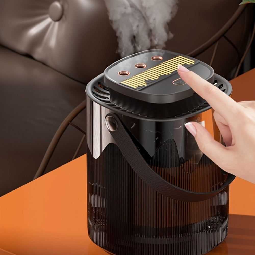 Large Desktop Humidifier with Night Light, 101oz 3-Nozzle USB Rechargeable Cool Mist Humidifier for Bedroom