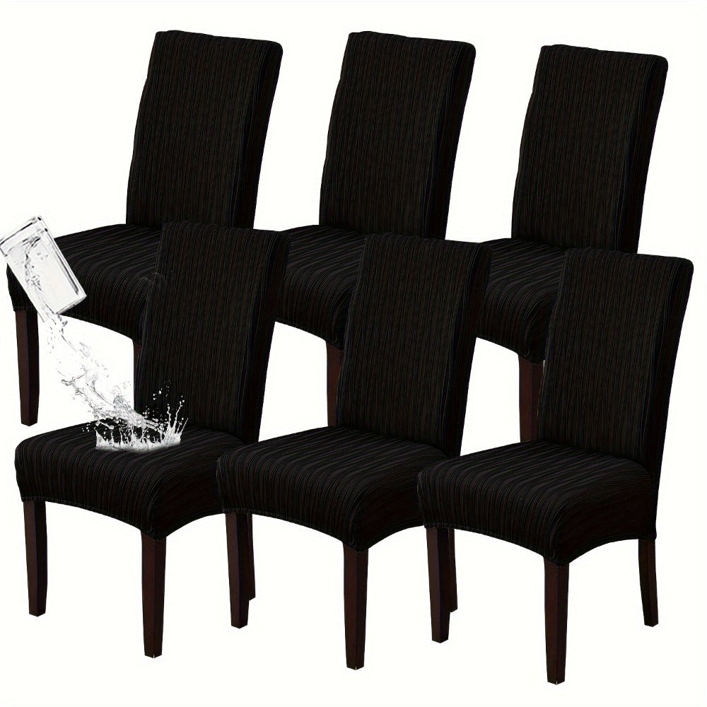 Dining Chair Covers Stretch Slipcovers Set of 4 or 6, Stain Resistant Removable Chair Protector for Home Kitchen Restaurant Wedding