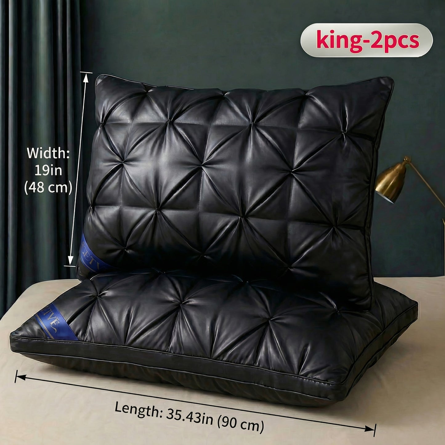 Pillows 2 Pack Queen King Size – Luxury Hotel Quality Deep Sleep Neck Support Pillow High Fluffiness Soft Breathable Fabric All Season Bed