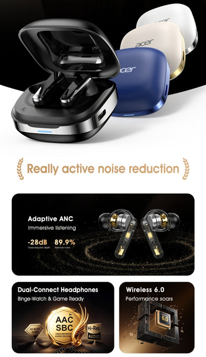 Wireless Earbuds Acer Mini Bluetooth 5.4 with Touch Controls, Call Noise Reduction Mic and Three Colors