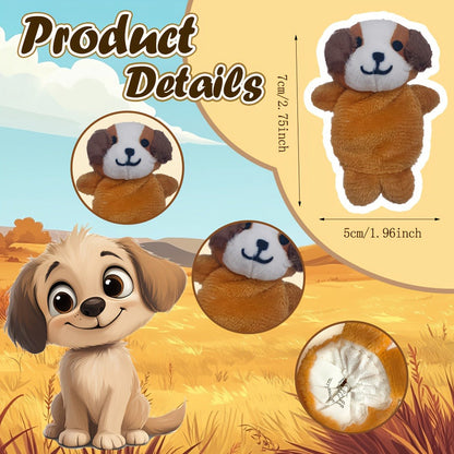 Twenty-Piece Plush Animal Finger Puppet Set with Bear, Rabbit, Panda and Assorted Character Designs