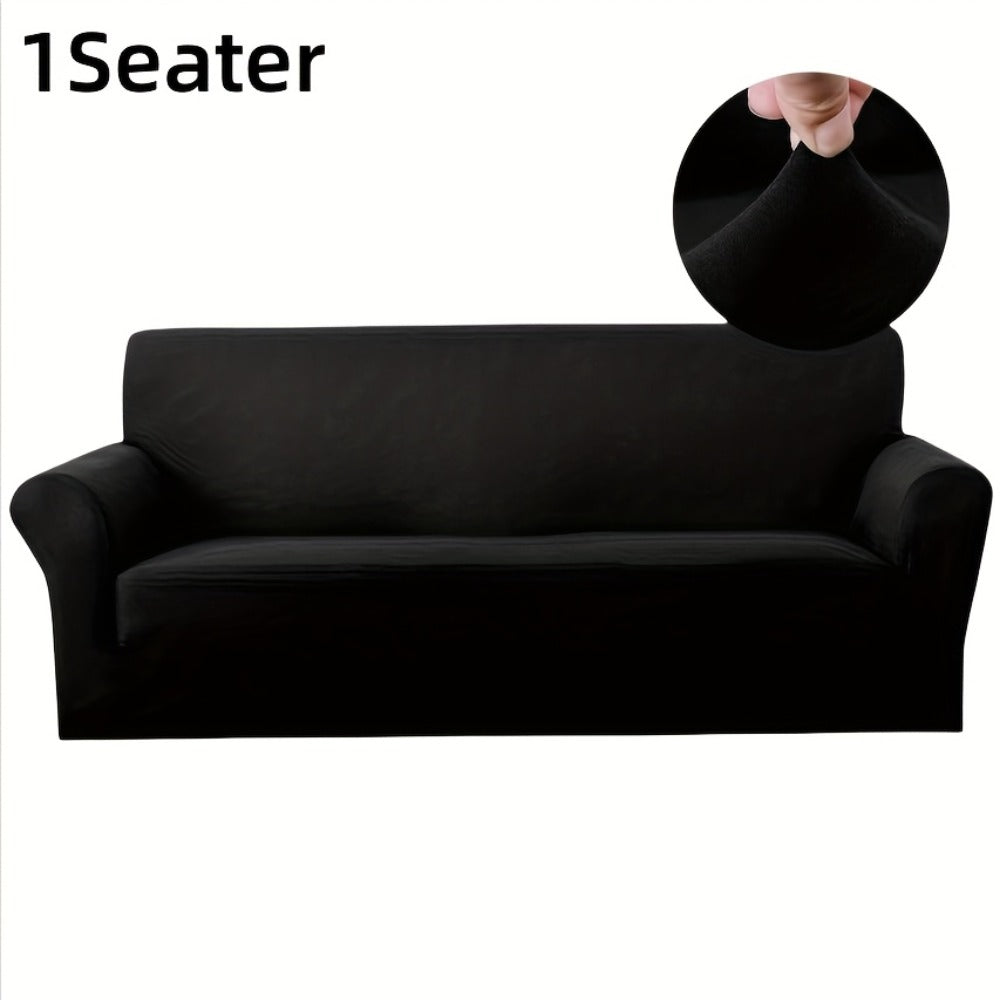 Sofa Cover Elastic Stretch Slipcover for 1, 2, 3 or 4-Seater Sofas in Seven Solid Colors with Model-Specific Size and Color Options