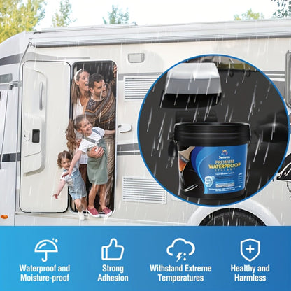 Liquid Rubber Waterproof Sealant 32oz – UV-Resistant Elastic Coating for Roof, RV, Boat, Concrete & Masonry, All-Weather Crack Filler