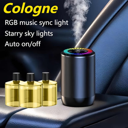 Car Air Freshener Starry-Light Rechargeable Diffuser with 11 One- and Three-Bottle Fragrance Bundle Options