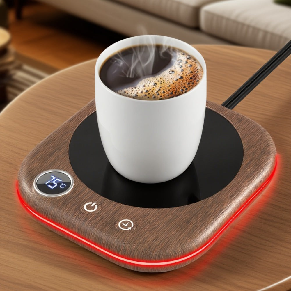 Smart Electric Coffee Mug Warmer 40W, Desktop Coffee Cup Thermos with Temperature Display, 3 Heat Settings