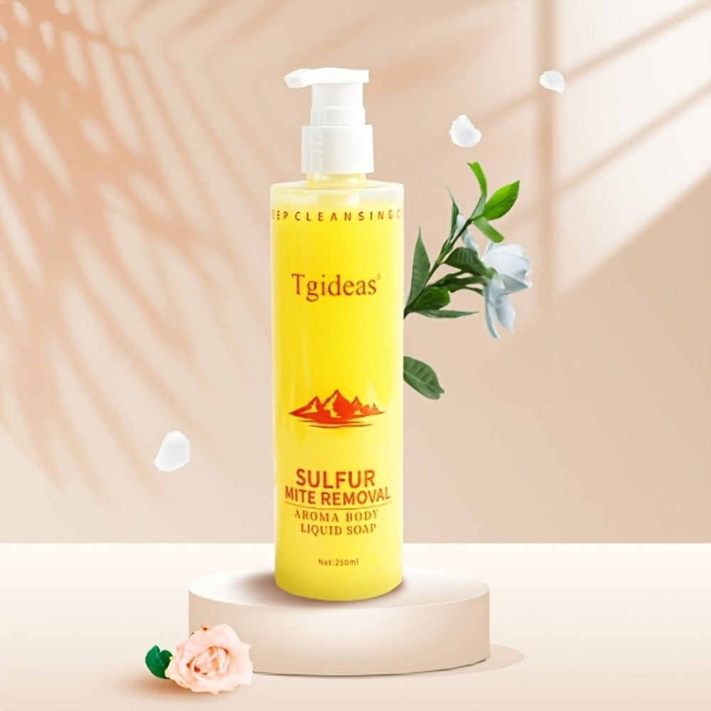 Sulfur Shampoo & Body Wash 2-in-1 Set – Scented Sulfur Soap Cleansing Liquid for Gentle Daily Scalp Purifying & Full Body Cleansing | Creamy