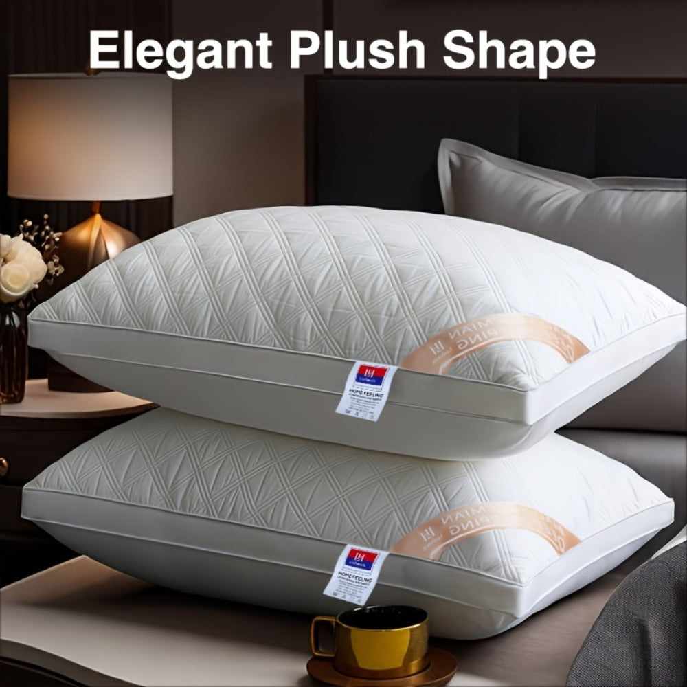 Queen Size Pillows for Side Sleepers, 800g Heavyweight Hotel Collection, Down Alternative, Ultra-Plush & Resilient