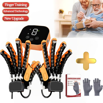 Rehabilitation Robot Gloves for Hand & Finger Training, Air Pressure Finger Exercise Device with LCD Touch Screen