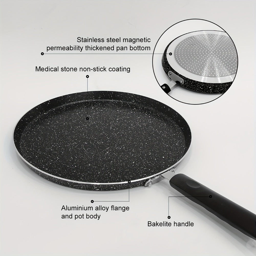 Non-Stick Cookware Set 4pcs Aluminum Frying Pan Kitchen Cooking Set Even Heat Distribution for Home Cooking, Dining and Outdoor Meals