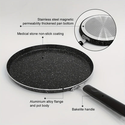 Non-Stick Cookware Set 4pcs Aluminum Frying Pan Kitchen Cooking Set Even Heat Distribution for Home Cooking, Dining and Outdoor Meals
