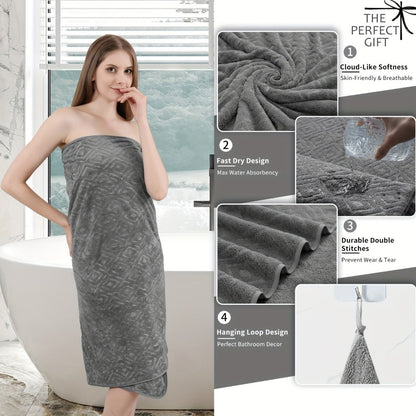 Bath Hand Towels, Towel Set 8 Piece 700GSM with 2 Bath Towels, 2 Hand Towels and 4 Washcloths in 16 Colors for Home and Guest Use