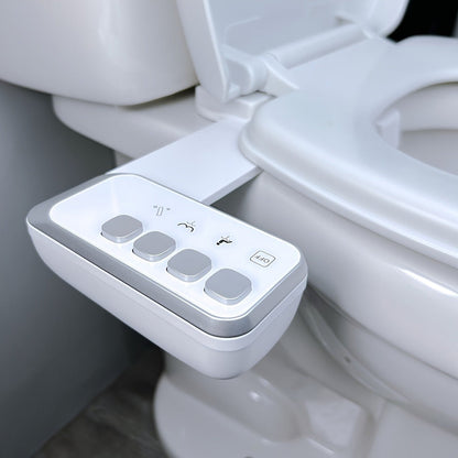 Bidet Toilet Seat Attachment – Non-Electric Mechanical Bidet with Rear Wash, Adjustable Water Pressure, Self-Cleaning Nozzle