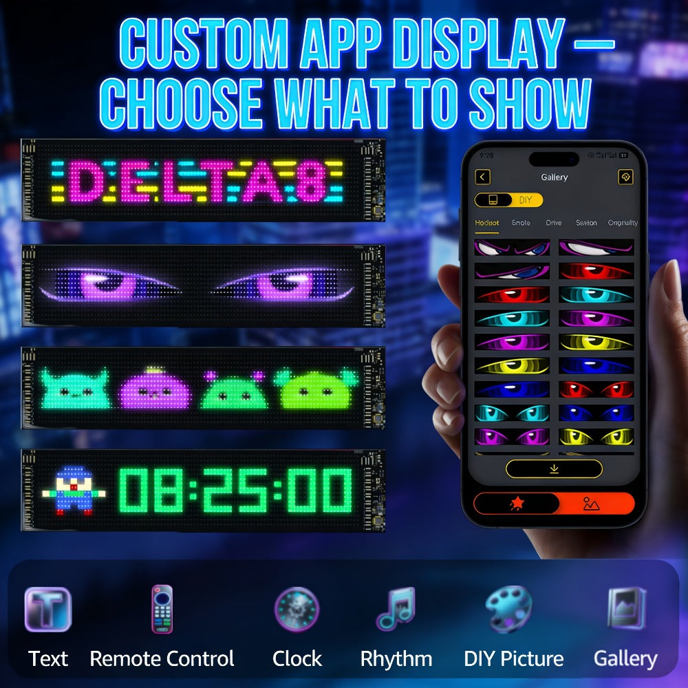 Flexible LED Matrix Display Sign Programmable Scrolling Text - Devil Eyes High Refresh Rate for an Everyday Personal Care Routine