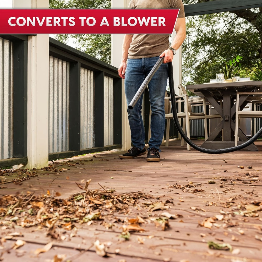 Wall Mount Wet Dry Vacuum 3.2 Gallon 2.5 Peak HP, Space-Saving Shop Vac with Cloth Filter for Wet Spills & Dry Debris