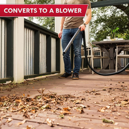 Wall Mount Wet Dry Vacuum 3.2 Gallon 2.5 Peak HP, Space-Saving Shop Vac with Cloth Filter for Wet Spills & Dry Debris