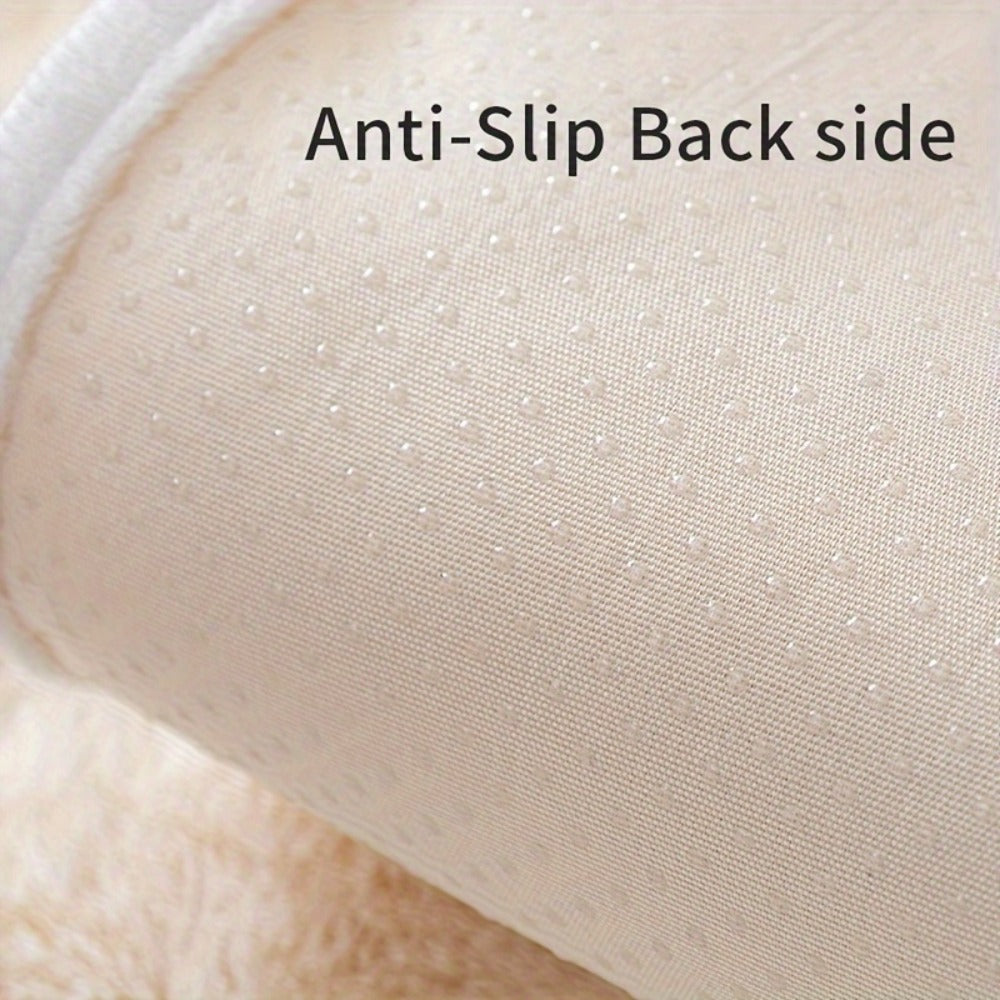 Sofa Cover Thick Faux Rabbit Plush Panels with Backing Detail for Seat, Armrest, Backrest or Pillowcase