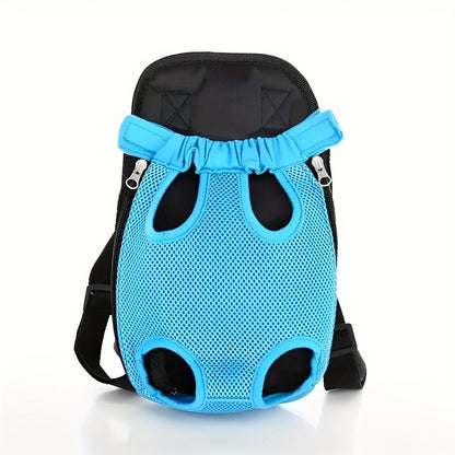 Dog Front Chest Carrier Backpack | Pet Carrying Bag for Small Dogs & Cats, Hands-Free Travel Hiking Cycling Outdoor Bag with Adjustable