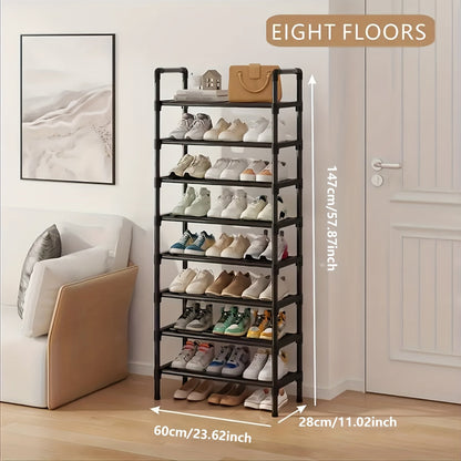 Shoe Rack Multi-Layer Space Saving – 3 to 8 Tier Shoe Storage Stand Organizer for Entryway Bedroom Closet Corridor