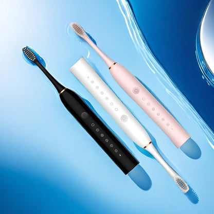 Electric Toothbrush with Six Brushing Modes, Two-Minute Timer, USB Charging and Three Color Options